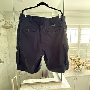 Ralph Lauren Blue Cargo Shorts Classic Cotton Blend